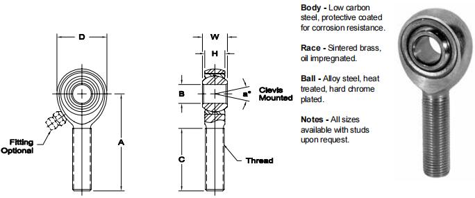 AURORABM-7關(guān)節(jié)軸承圖紙