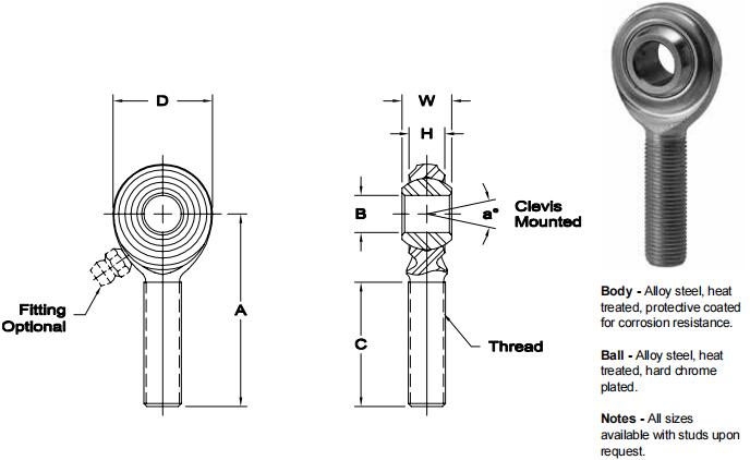 AURORACAM-8關(guān)節(jié)軸承圖紙