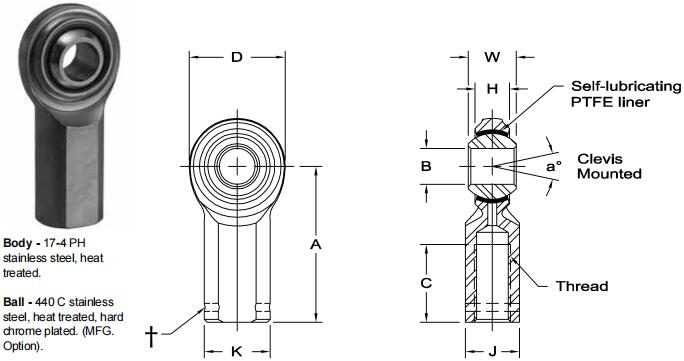 AURORACW-12ET關(guān)節(jié)軸承圖紙