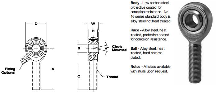 AURORAKM-7關(guān)節(jié)軸承圖紙