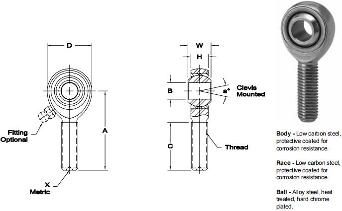 AURORAMMF-M20關(guān)節(jié)軸承圖紙